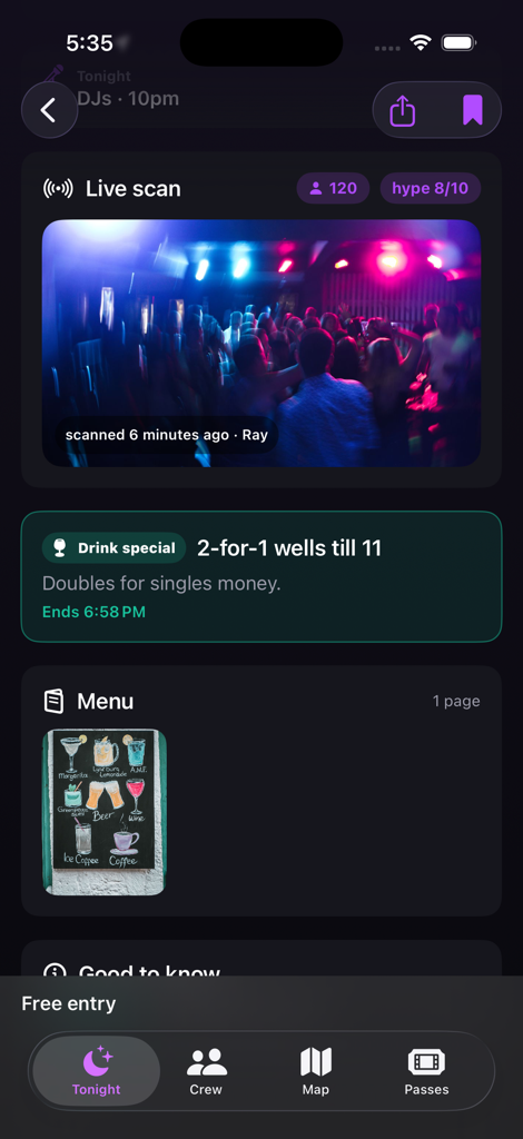 Live room scan
